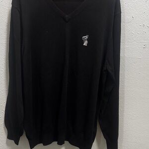 Antigua‎ Black V-Neck Sweater